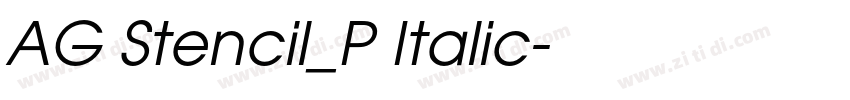 AG Stencil_P Italic字体转换